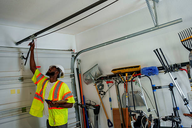 Professional Garage Door Panel Replacement technician working in Jamestown, ND